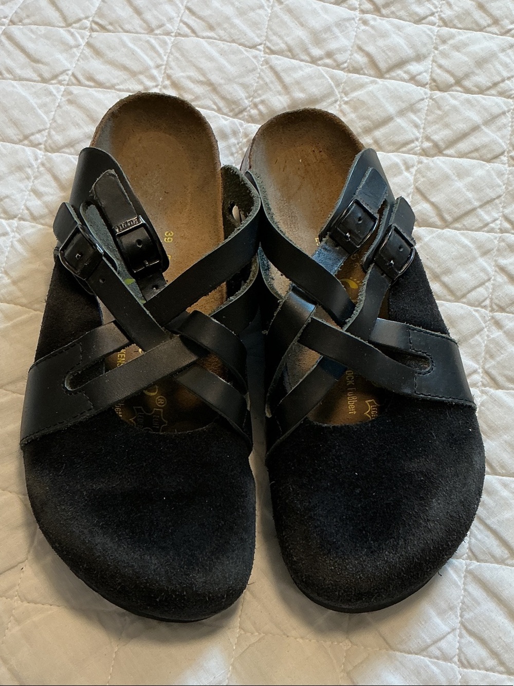 BIRKENSTOCK Papillio Swede and leather clog size 39